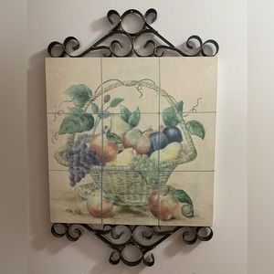 Home Interiors Fruit Basket Wall Hanging